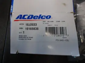 19169836 Ac Delco Nos Gm Hydraulic Front Disc Brake Hose In Stock #2