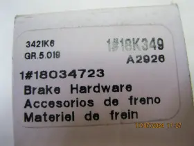 18034723 Acdelco 18k349 Brake Hardware Kit #3