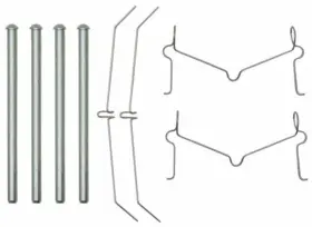 18k2113x Acdelco Oe 88875545 Disc Brake Hardware Kit Front Fits 2010-2019 Toyota 4runner