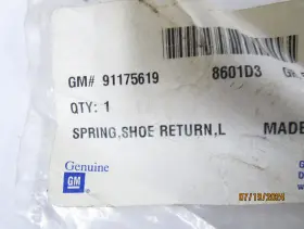 91175619 Acdelco Oe Drum Brake Shoe Return Spring Fits 00-01 Chevrolet Tracker #3