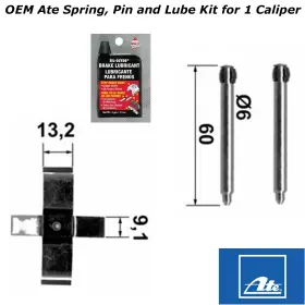 0004214091 Ate 90-98 Mercedes 230 280 300 320 500 Rear Brake Caliper Slide Pin Spring Lube Kit