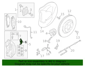 4m0-615-269-b Audi Genuine Caliper Spring #2