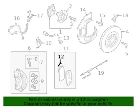 4n0-698-231 Audi Genuine Disc Brake Anti-rattle Clip Set #2