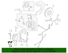 5wa-698-157-b Audi Genuine Disc Brake Anti-rattle Clip Set #2