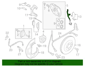 8r0-615-269 Audi Genuine Disc Brake Anti-rattle Clip #2