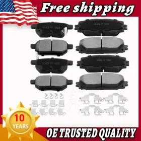 P1184-p1423 Autostar15 8x Front And Rear Ceramic Brake Pad For 2010-2019 Toyota Prius Plug-in 2012-2015
