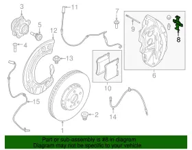 34-11-6-872-574 Bmw Genuine Disc Brake Anti-rattle Clip #2