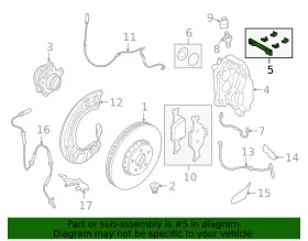 34-11-6-883-731 Bmw Genuine Disc Brake Anti-rattle Clip Set #2