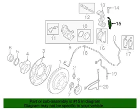 34-21-6-850-853 Bmw Genuine Disc Brake Anti-rattle Clip #2