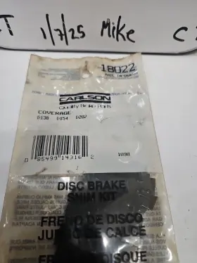 18022 Carlson Pad Shim Kit #2