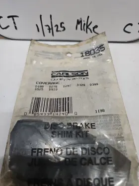 18035 Carlson Disk Brake Shim Kit #2