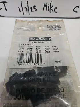 18042 Carlson Pad Shim Kit #2