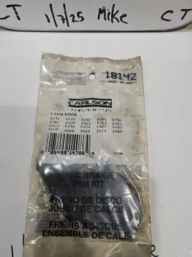 18052 Carlson 18142 Disk Brake Shim Kit #2