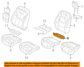 5vf68hl1ad Chrysler Oem Jeep 2018 Cherokee Front Seat-filler Cover