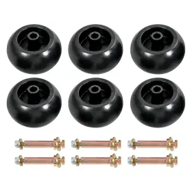 Dicmic Dicmic-z393 6pcs Lawn Mower Anti Scalp Deck Wheel Kit Compatible With Black
