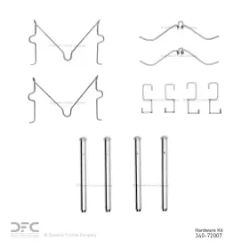 340-72007 Dynamic Friction For Mitsubishi 1997-2004 Brake Hardware Kit Rear Warranty