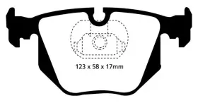 Dp41118r Ebc Yellowstuff Rear Brake Pads Fits 01-07 Bmw M3 E46