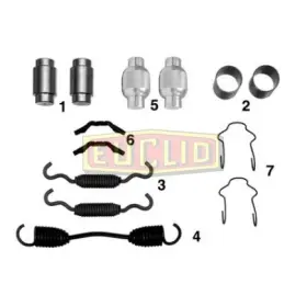 E-9070 Euclid Drum Brake Hardware Kit Front Steer Axle 16.5 Inch