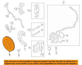 Cl3z1125c Ford Oem 10-14 F-150 Front Brake-disc Rotor Part # #2