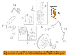 Fr3z-2068-c Ford Oem 15-18 Mustang Brake-front-caliper Retainer Kit Fr3z2068c