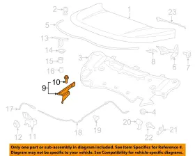 Ft4z5802038a Ford Oem 15-23 Edge Hood Components-filler Panel
