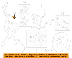 W716-063s439 Ford Oem Lincoln 13-15 Mkt Brake-front-caliper Mount Bracket Bolt W716063s439