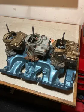 8782898 General Motors Tripower Intake 66 Pontiac Gto. Very Nice Condition. Came Off A Low Mileage