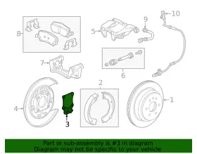 23307838 Gm Genuine Parts Rear Parking Brake Anchor #2
