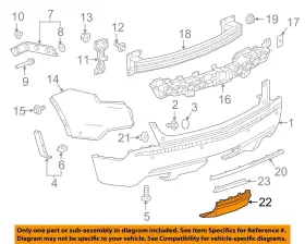 84053006 Gm Oem 17-23 Xt5 Rear Bumper Components-filler Cover