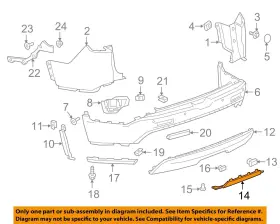84088060 Gm Oem 17-19 Acadia Rear Bumper Components-filler Cover