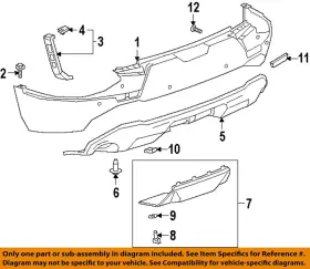 84386341 Gm Oem 19-22 Blazer Rear Bumper Components-filler Cover