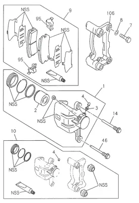 8-97160-819-0 Honda Genuine Disc Brake Pad Retaining Clip