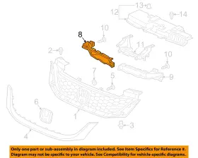 71123t3la01 Honda Oem 13-15 Accord Grille Components-filler Cover 71123t3la01 Honda Oem 13-15 Accord Grille Components-filler Cover