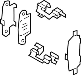 44080-54c25 Infiniti 4408054c25 Genuine Disc Brake Anti-rattle Clip Set