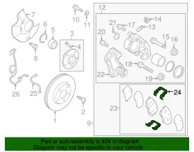 58144-2m000 Kia Oem New 2011-15 Optima Turbo Sedan Disc Brake Pad Retaining Clip #2