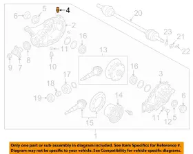 474884f000 Kia Oem 18-23 K900 Stinger Rear Suspension Axle Differential-breather