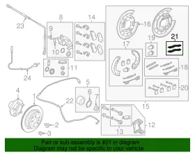Lr031946 Land-rover Genuine Park Brake Shoes Rod #2