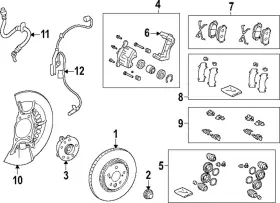 04945-02280 Lexus Genuine Brake Pads Hardware Kit