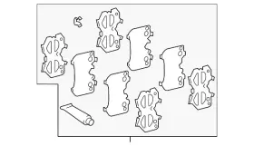 04945-50080 Lexus Genuine Disc Brake Pad Shim Kit