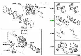 04946-30110 Lexus Genuine Gs300 2006 Is250 2006-2013 Rear Brake Pad Shim Kit Oem #2