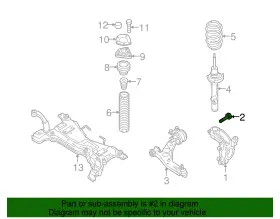 9ya02120hd Mazda Oem New 2004-2015 5 And 3 #1 Brake Disk Caliper Anchor Plate Bolt #2