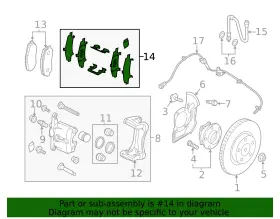 Bcya-33-29za Mazda Genuine Disc Brake Anti-rattle Clip Set #2