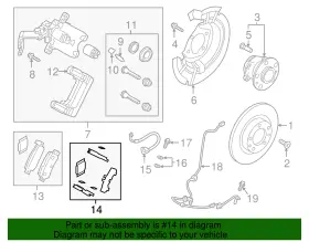 Day3-26-49zb Mazda Genuine Brake Pads Retainer Kit #2