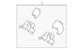 K0y1-26-49za Mazda Genuine Brake Pads Retainer Kit #2