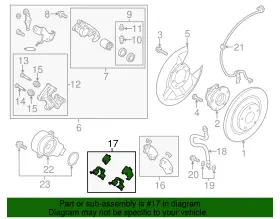 K0y1-26-49za Mazda Genuine Brake Pads Retainer Kit #3
