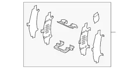 K0y1-33-29z Mazda Genuine Brake Pads Retainer Kit
