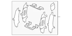 Mazda K1yw-33-29za Genuine Disc Brake Anti-rattle Clip Set