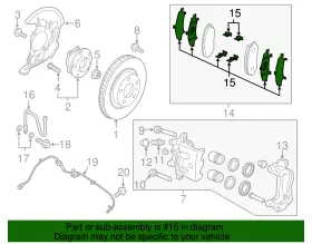 L2y6-33-29z Mazda Genuine Brake Pads Mount Kit #2