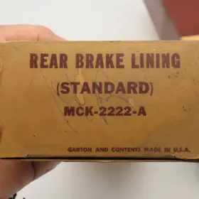 Mck-2222-a Mercury Nos Oem 1949-54 1 3/4 Inch Rear Brake Shoe Lining Standard #3