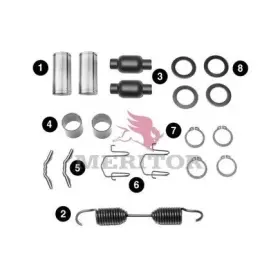 R509002 Meritor Drum Brake Hardware Kit Drive Axle 16.5 Inch